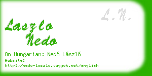 laszlo nedo business card