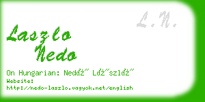 laszlo nedo business card